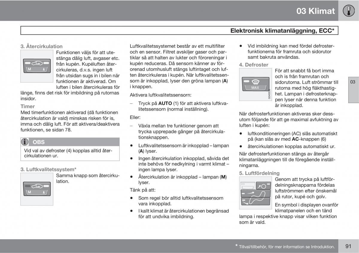 Volvo C30 instruktionsbok / page 93