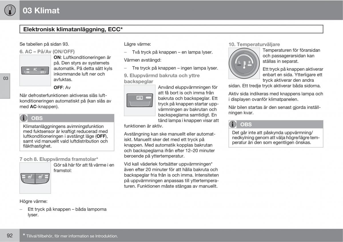 Volvo C30 instruktionsbok / page 94