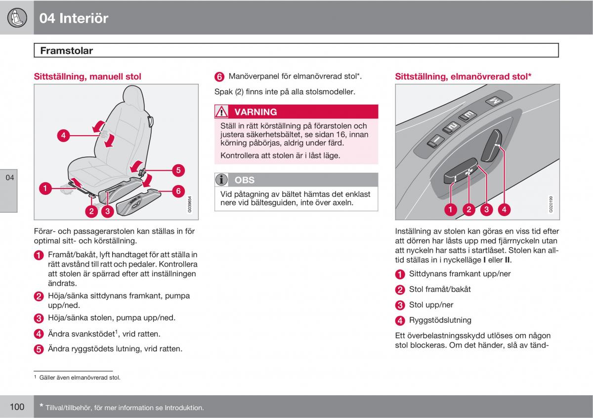 Volvo C30 instruktionsbok / page 102