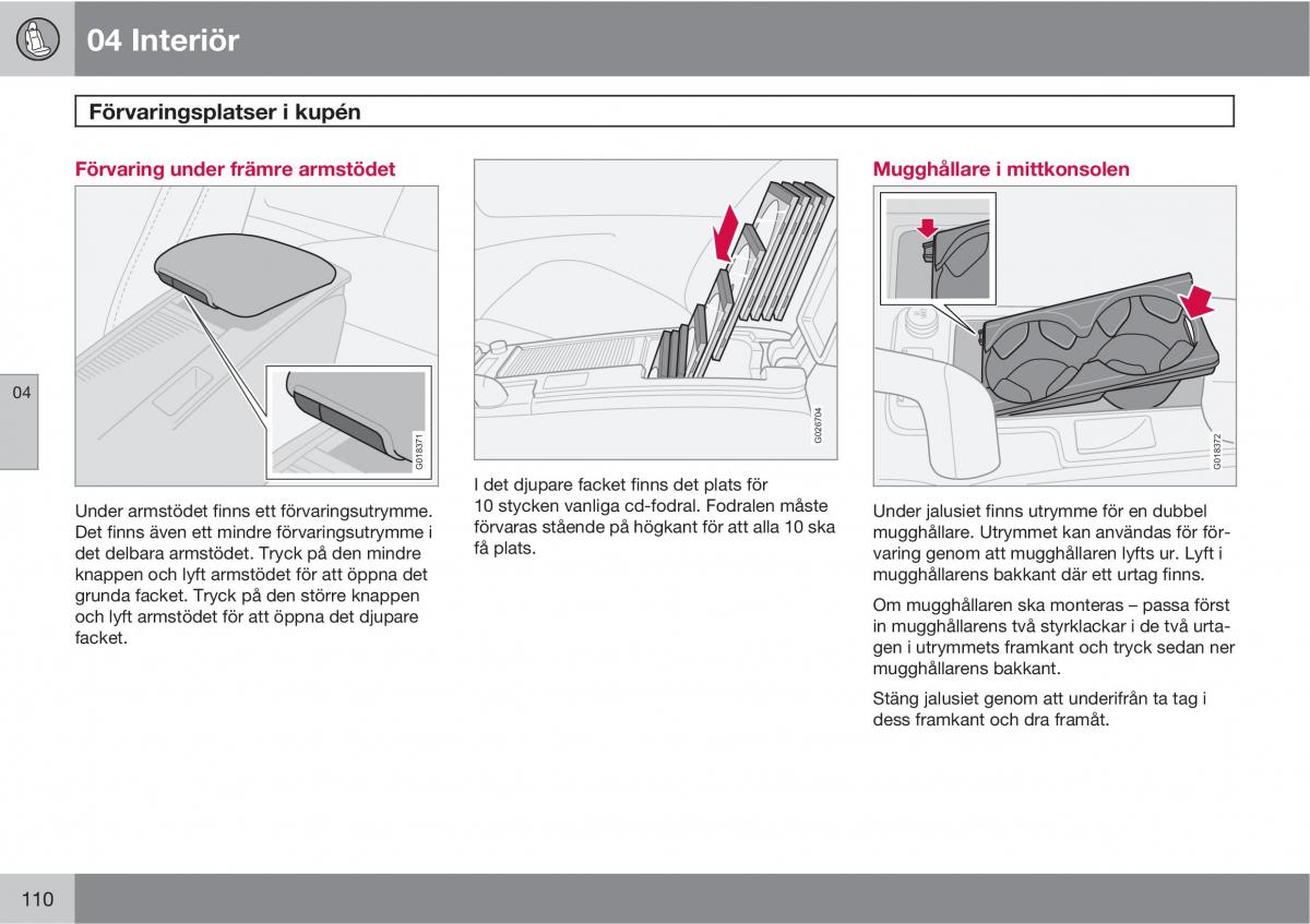 Volvo C30 instruktionsbok / page 112