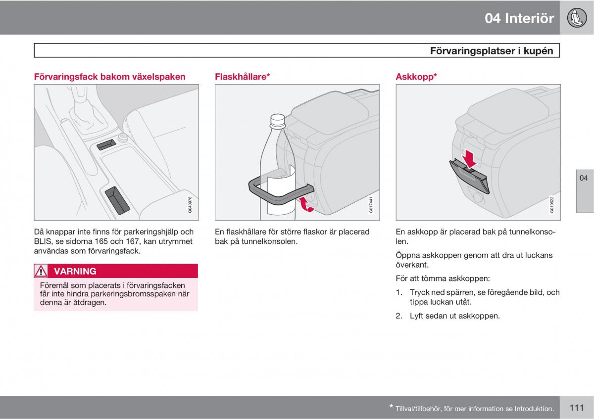 Volvo C30 instruktionsbok / page 113