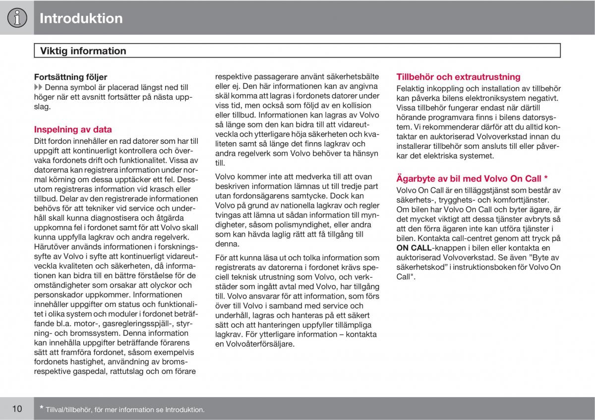 Volvo C30 instruktionsbok / page 12