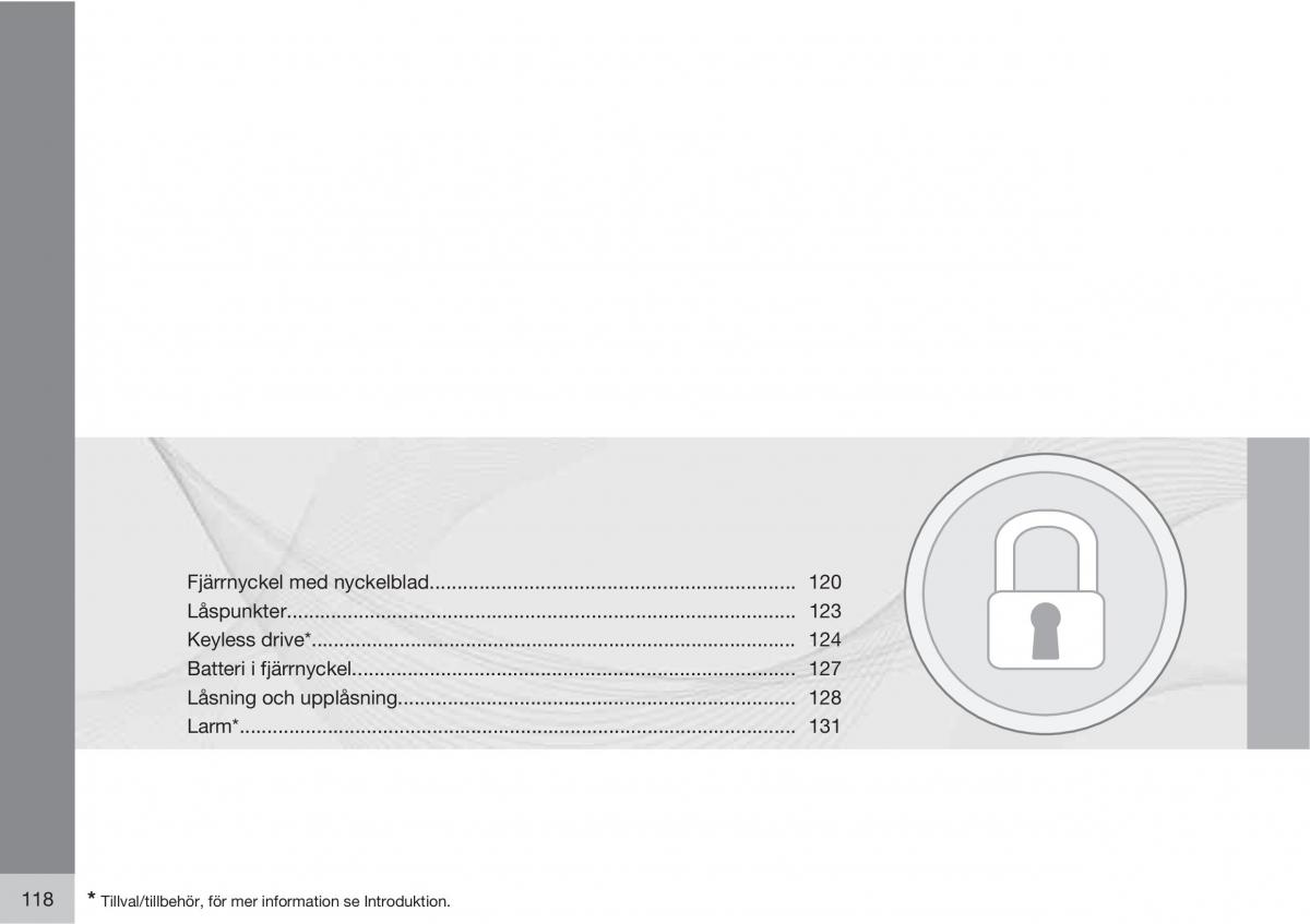 Volvo C30 instruktionsbok / page 120