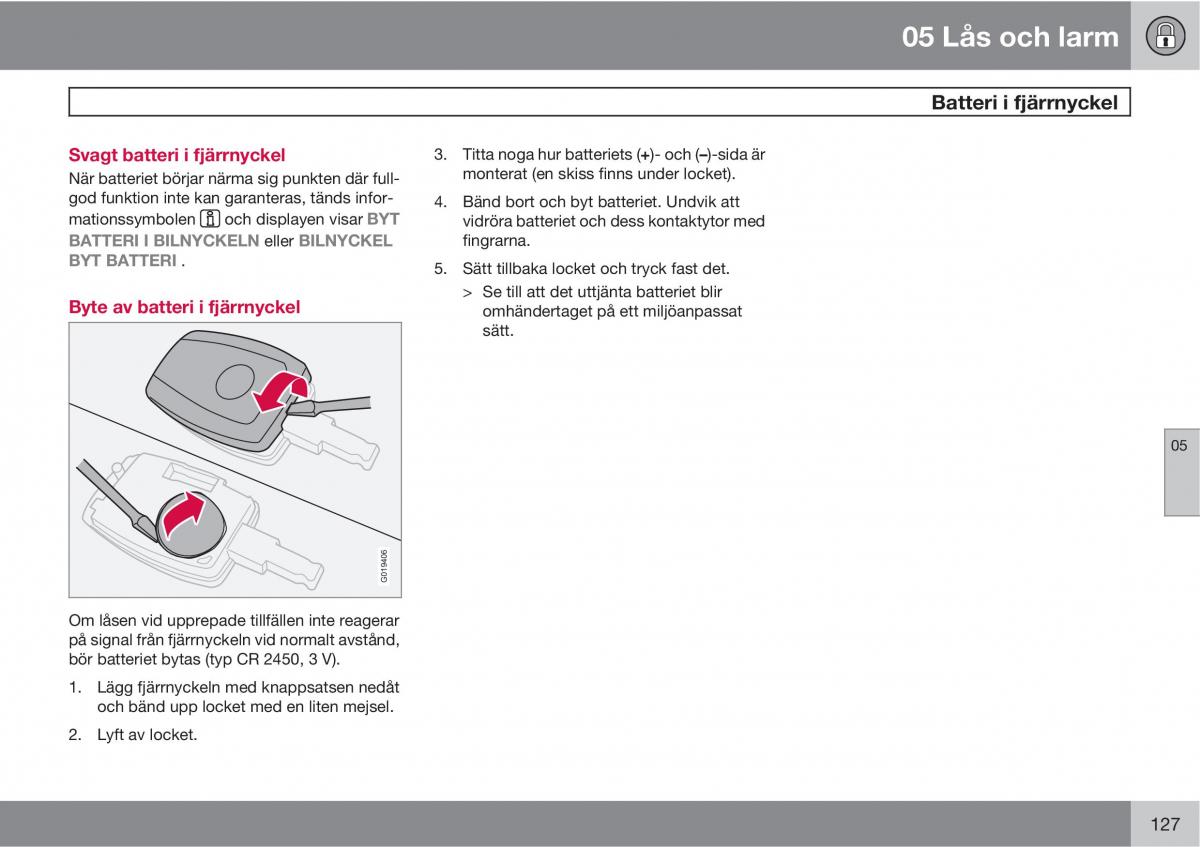 Volvo C30 instruktionsbok / page 129