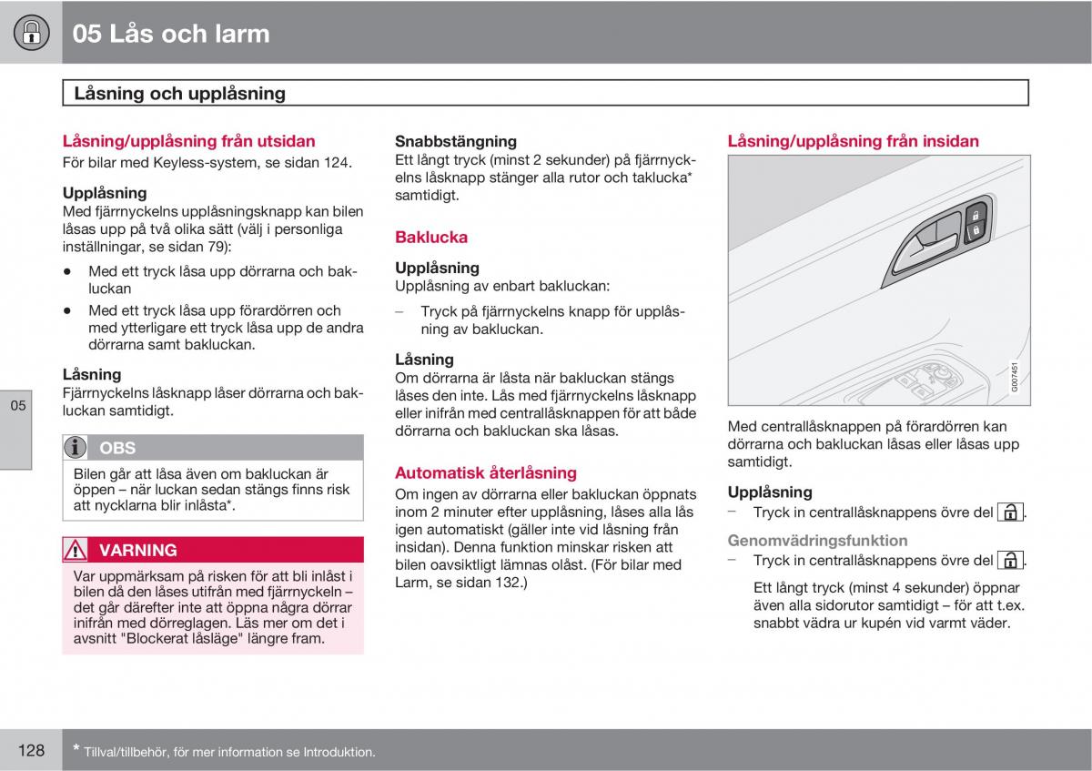 Volvo C30 instruktionsbok / page 130