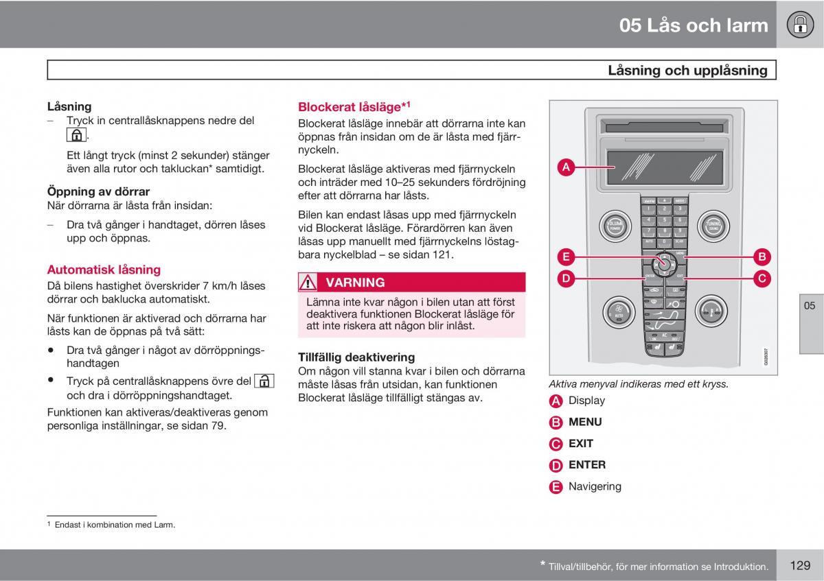 Volvo C30 instruktionsbok / page 131