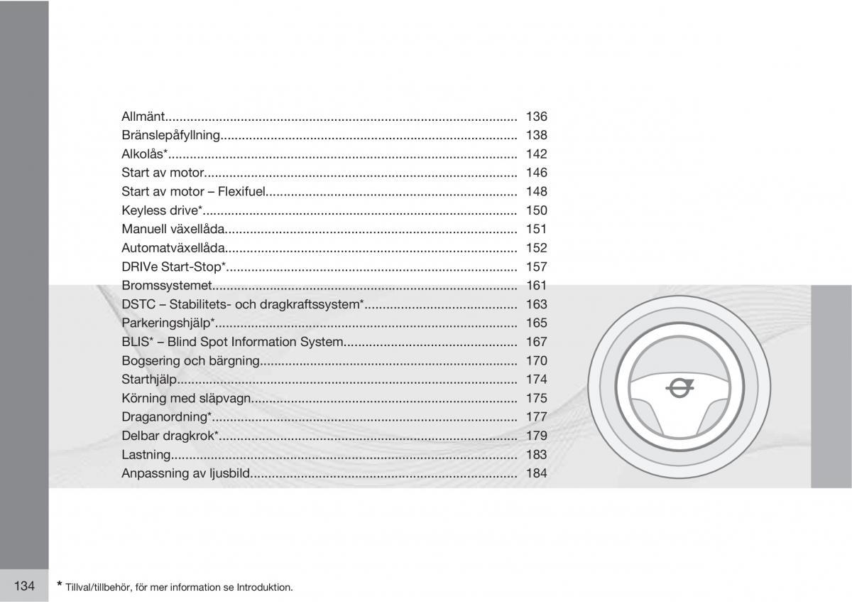 Volvo C30 instruktionsbok / page 136