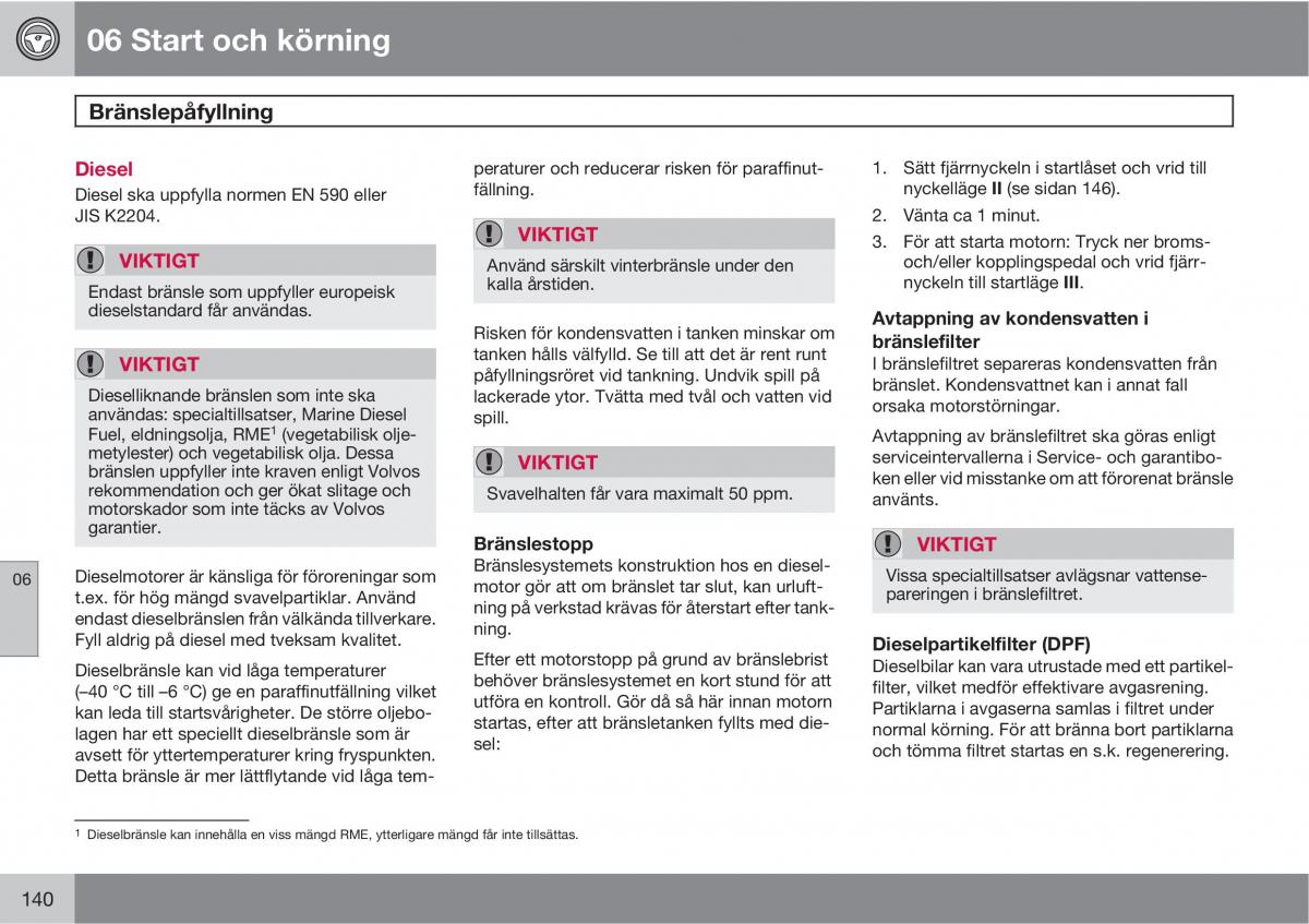 Volvo C30 instruktionsbok / page 142