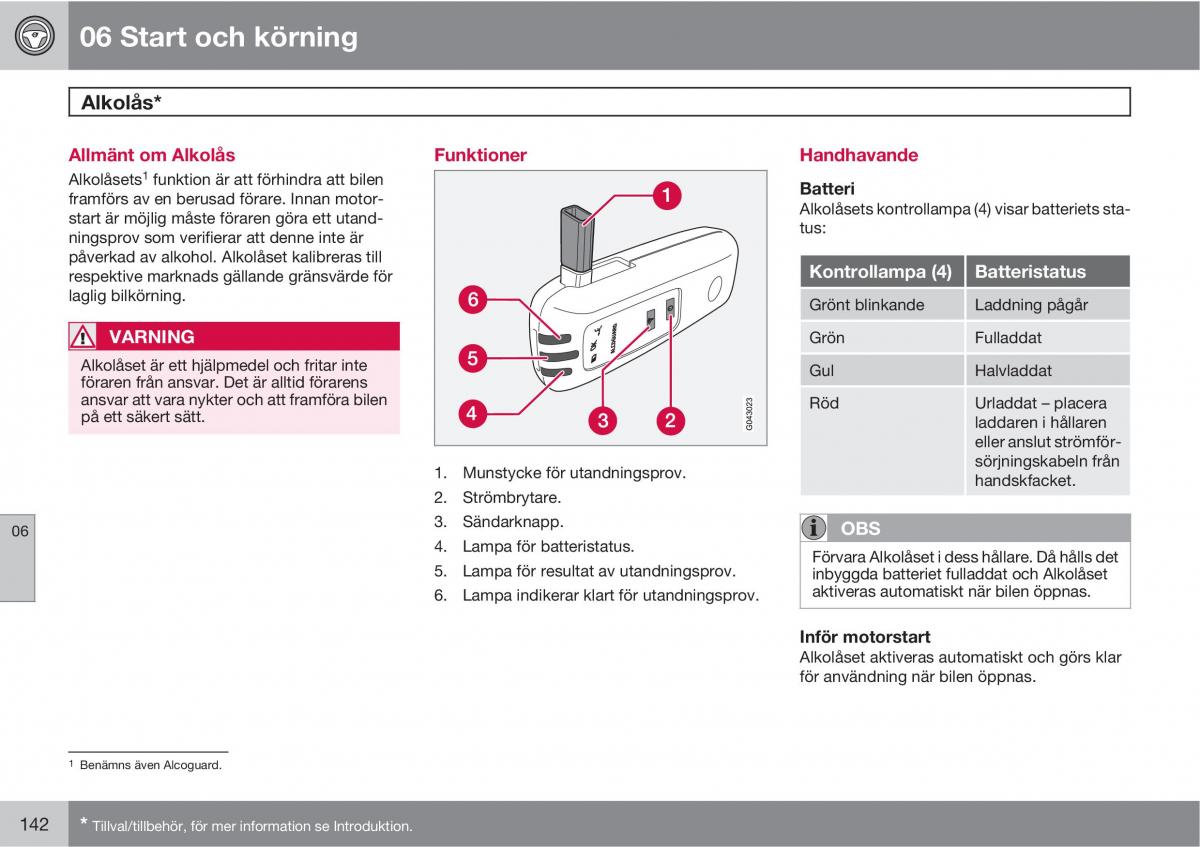 Volvo C30 instruktionsbok / page 144