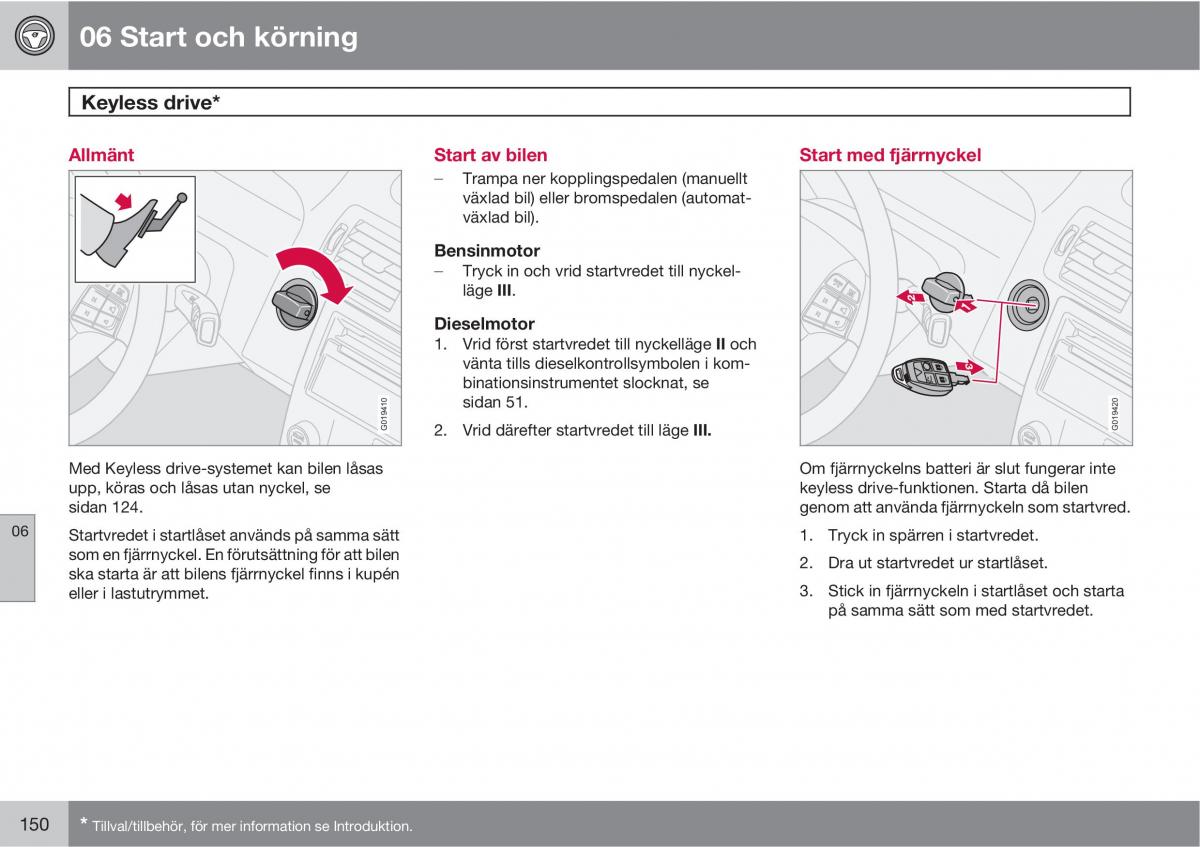 Volvo C30 instruktionsbok / page 152