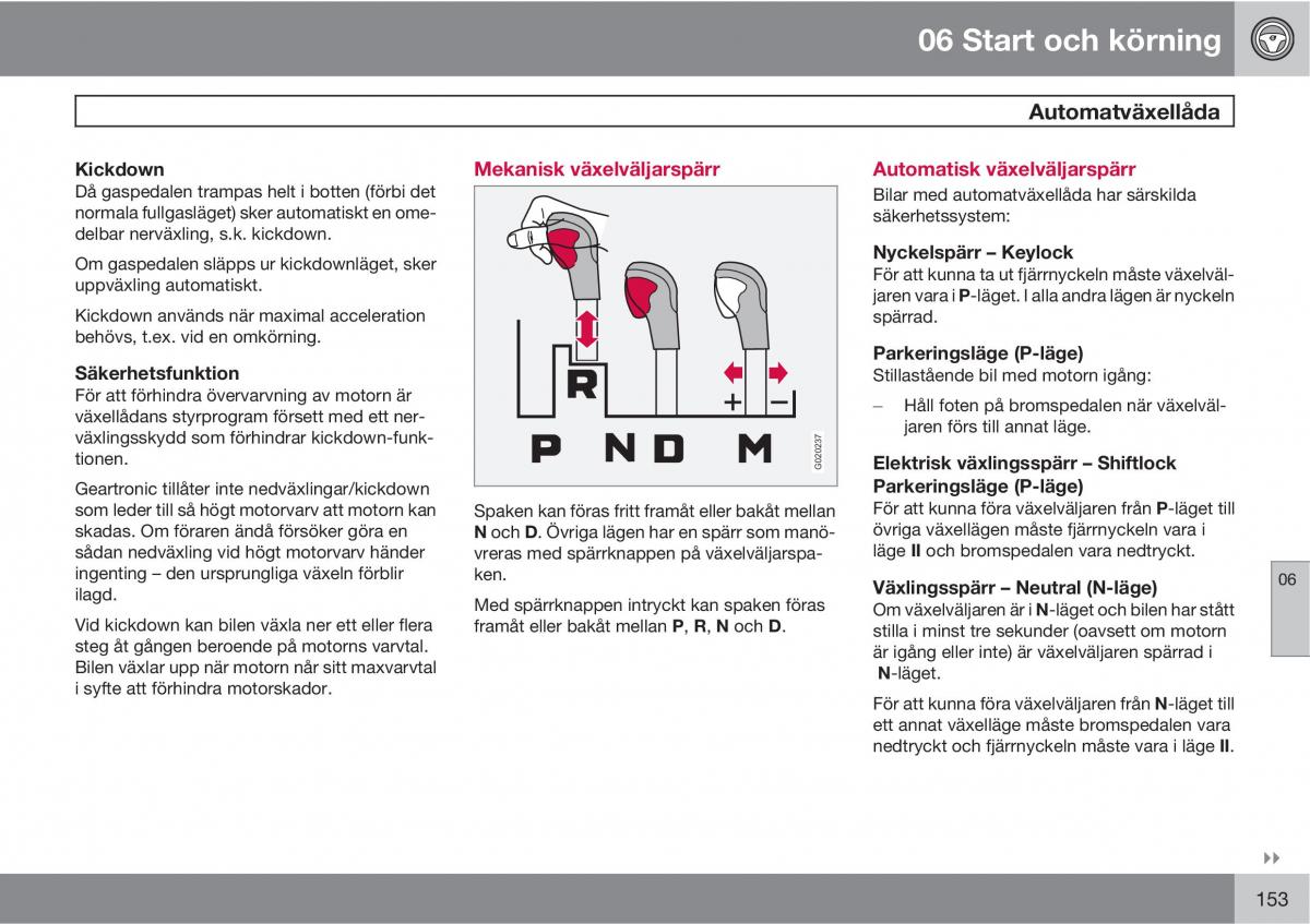 Volvo C30 instruktionsbok / page 155