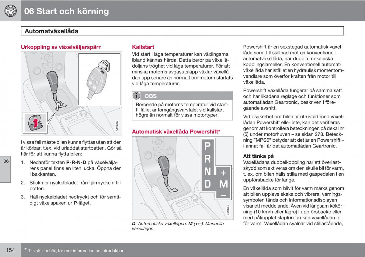 Volvo C30 instruktionsbok / page 156