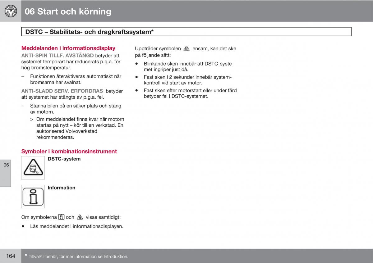 Volvo C30 instruktionsbok / page 166