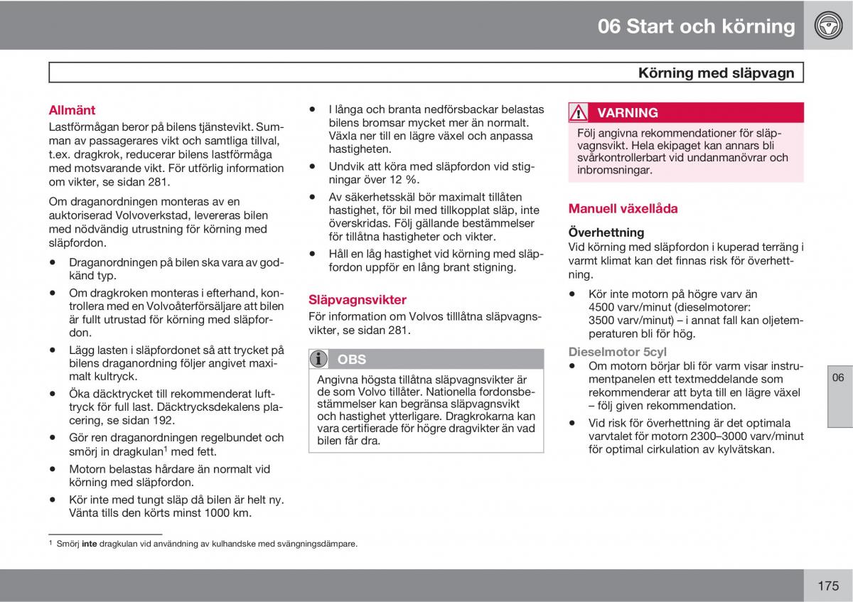 Volvo C30 instruktionsbok / page 177