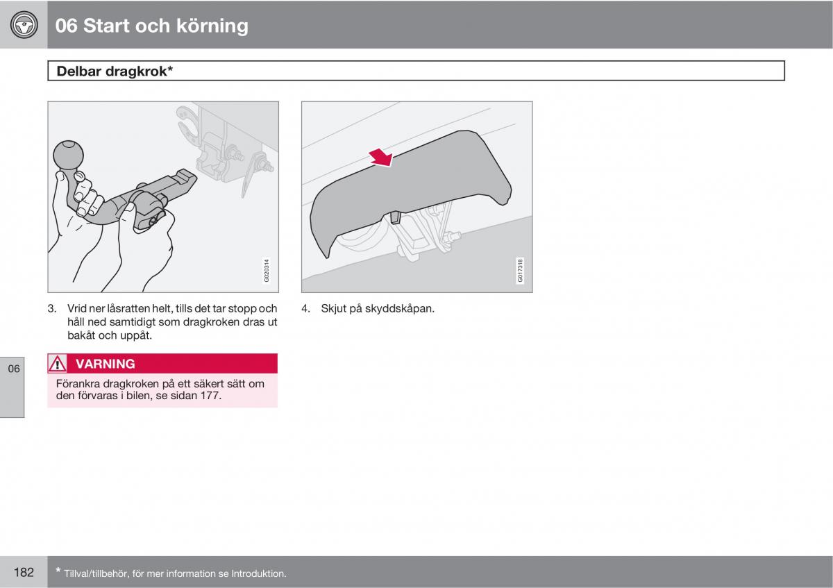 Volvo C30 instruktionsbok / page 184