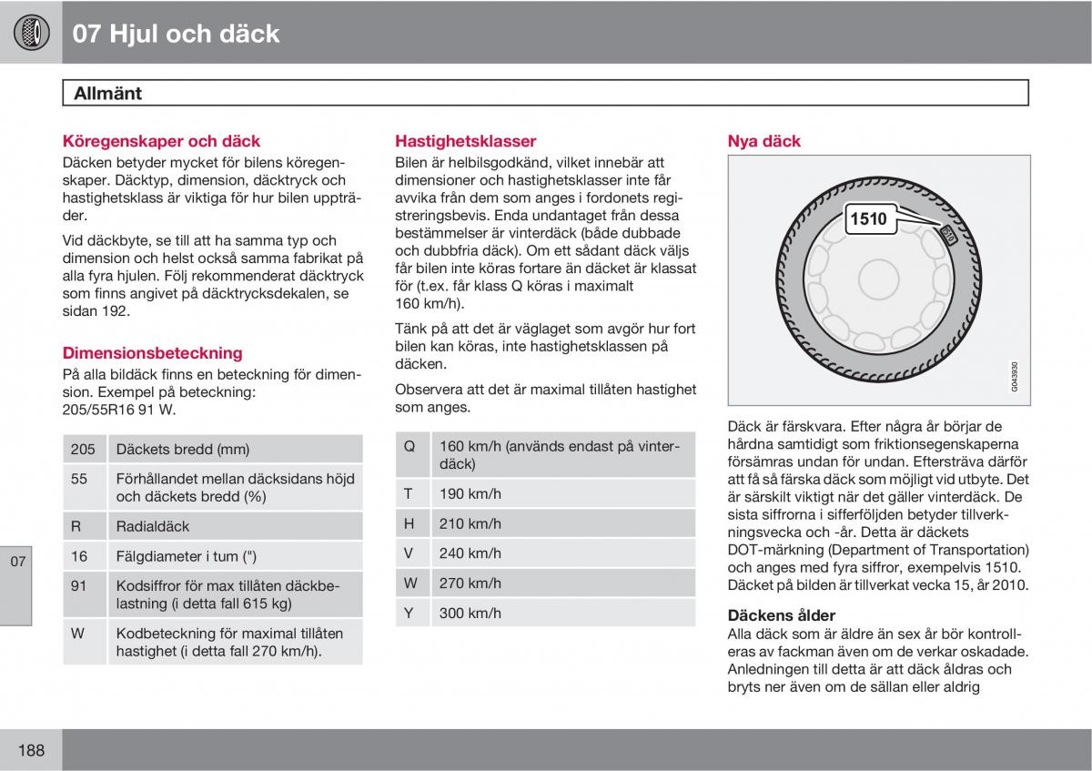 Volvo C30 instruktionsbok / page 190