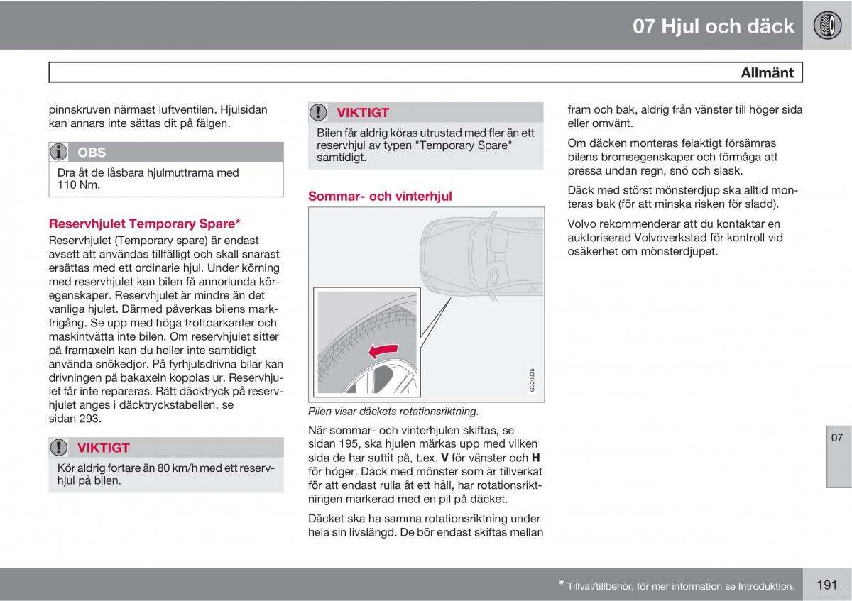 Volvo C30 instruktionsbok / page 193