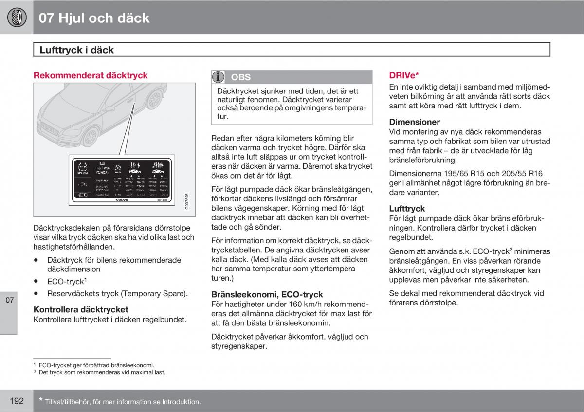 Volvo C30 instruktionsbok / page 194