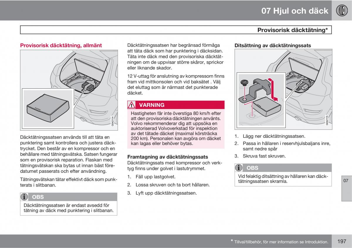 Volvo C30 instruktionsbok / page 199