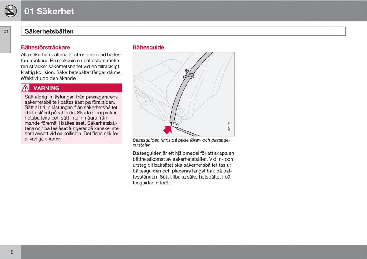 Volvo C30 instruktionsbok / page 20