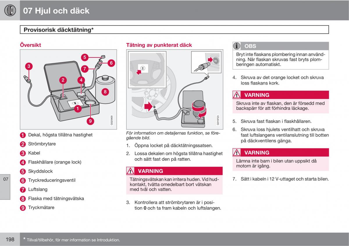 Volvo C30 instruktionsbok / page 200