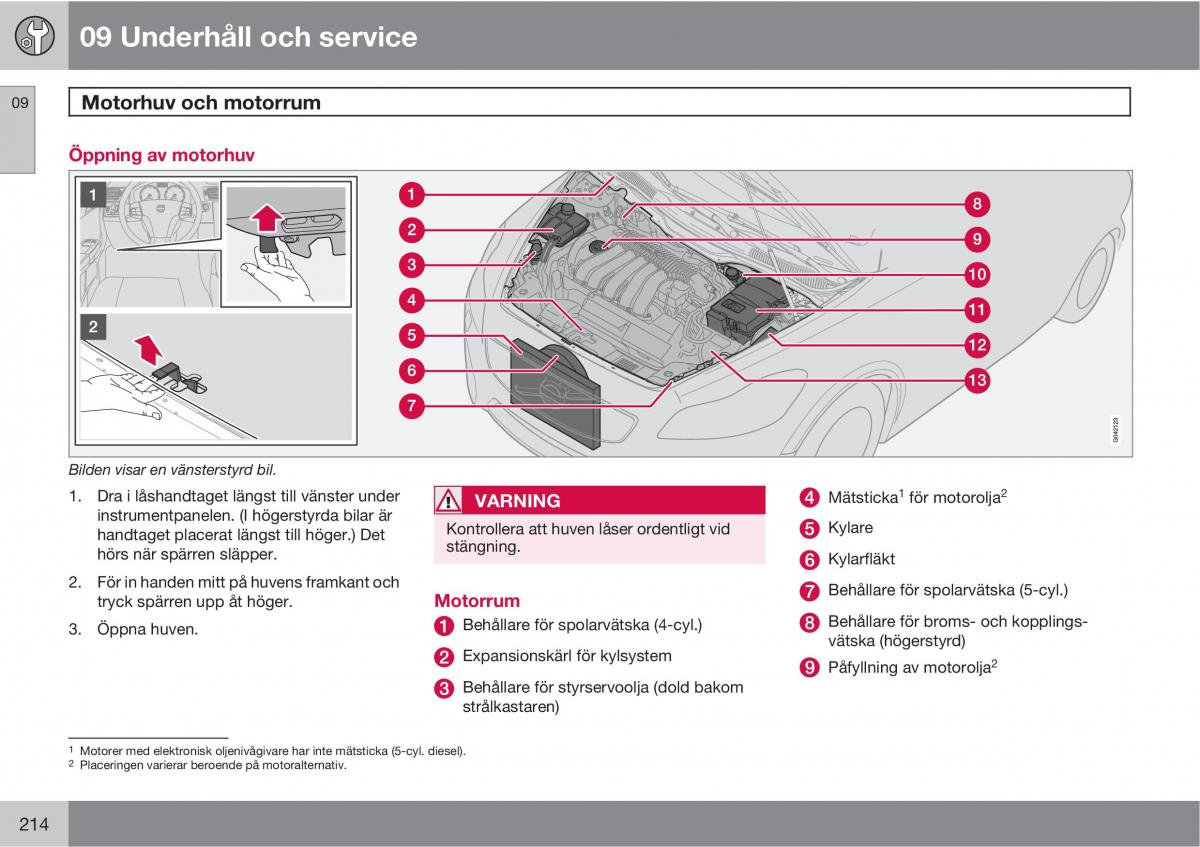 Volvo C30 instruktionsbok / page 216