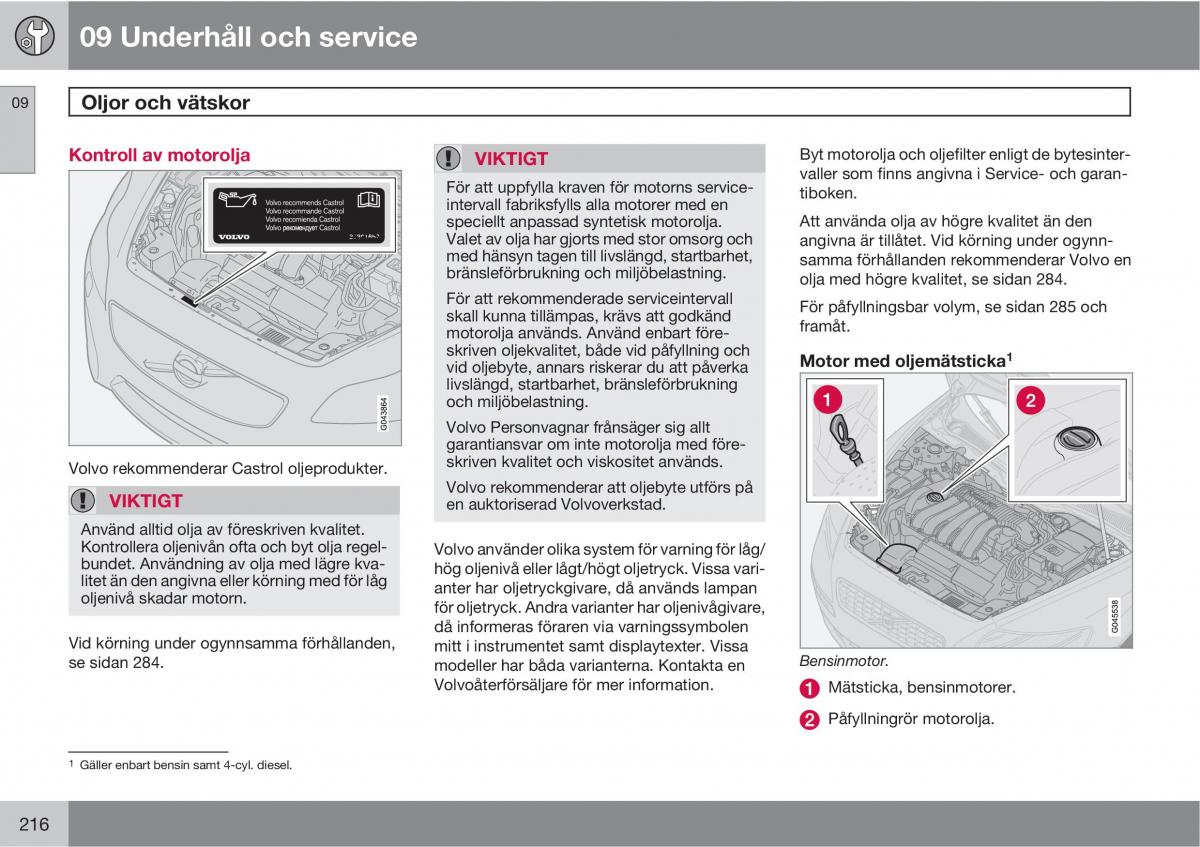 Volvo C30 instruktionsbok / page 218