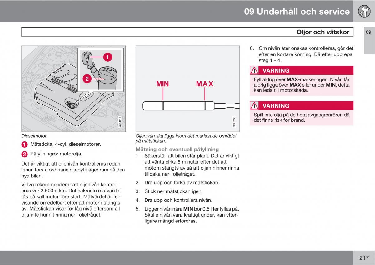 Volvo C30 instruktionsbok / page 219