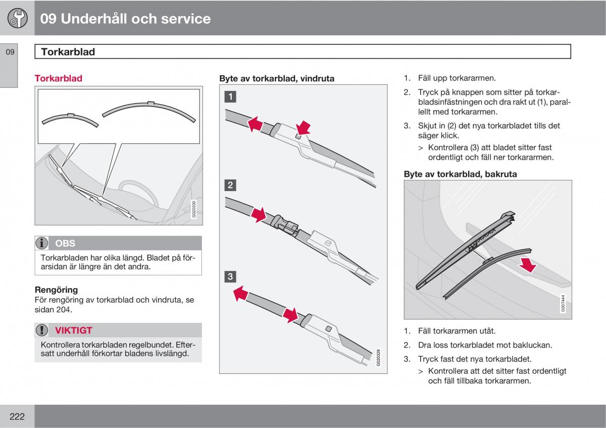 Volvo C30 instruktionsbok / page 224