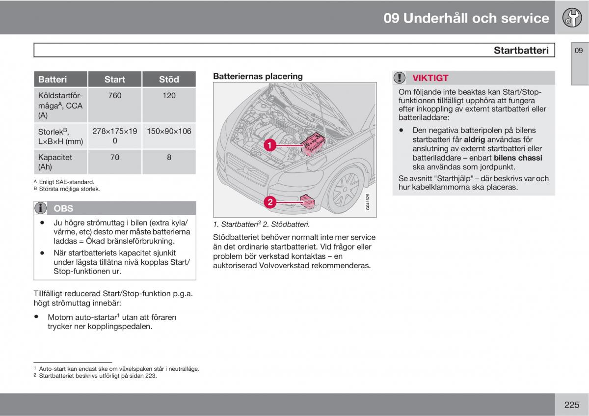 Volvo C30 instruktionsbok / page 227