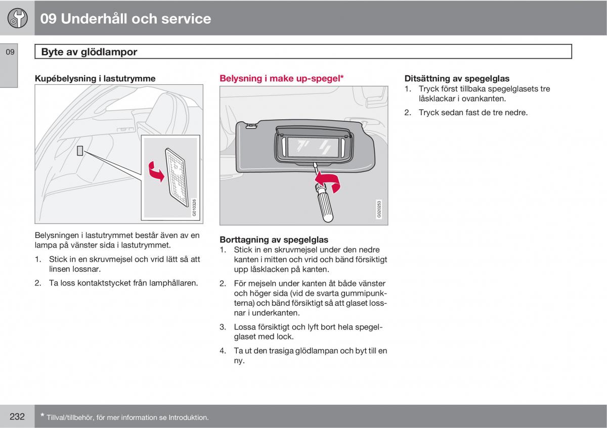 Volvo C30 instruktionsbok / page 234