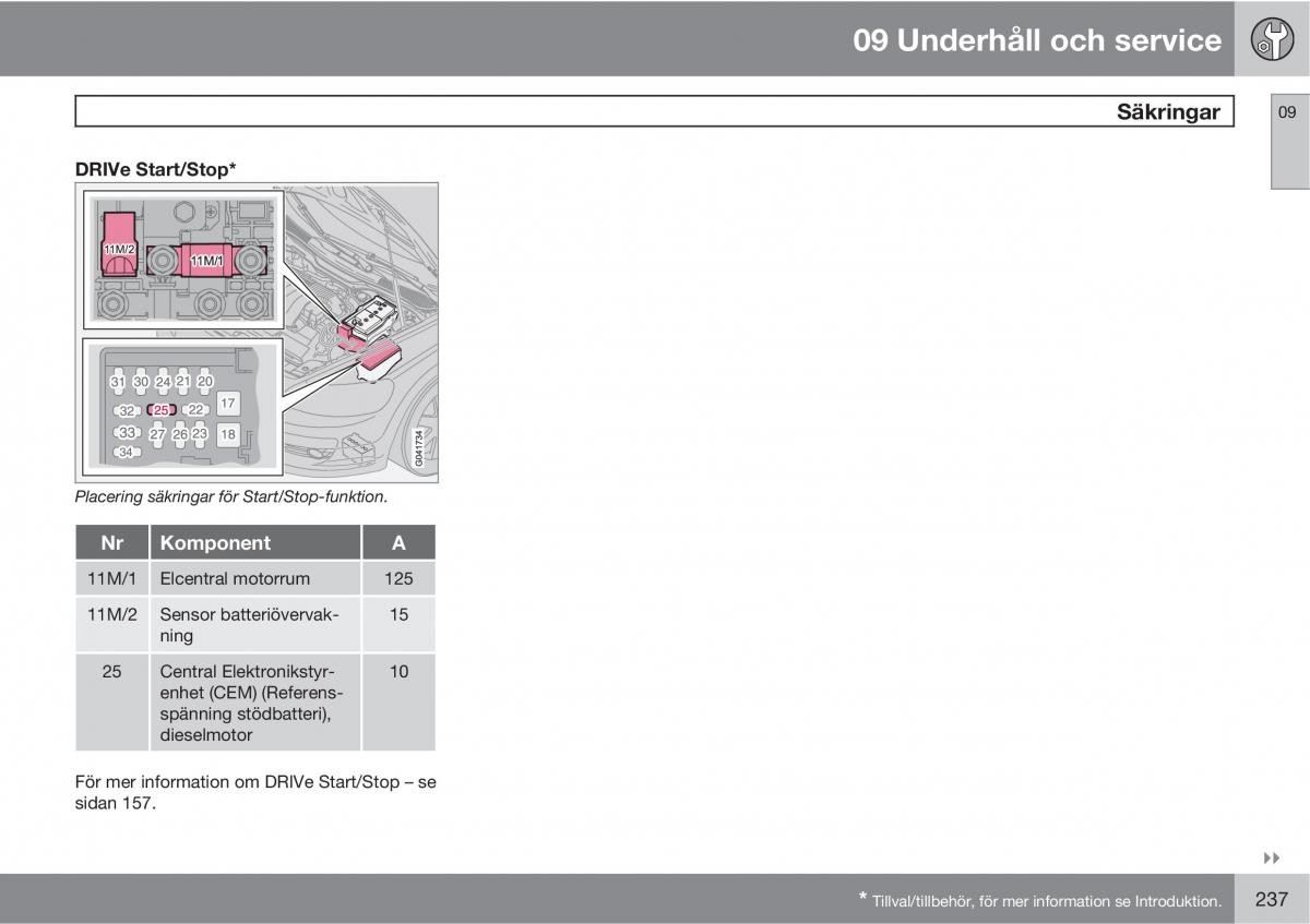 Volvo C30 instruktionsbok / page 239