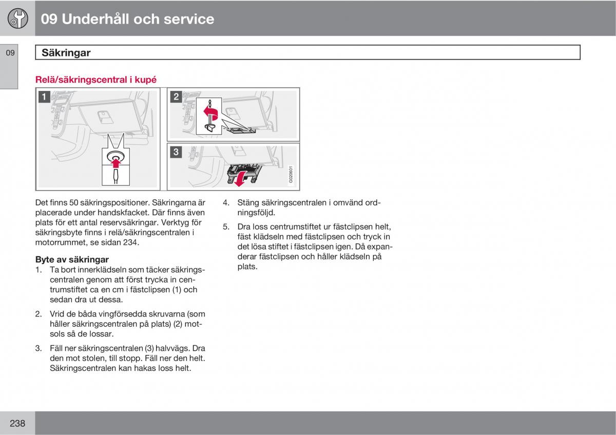 Volvo C30 instruktionsbok / page 240