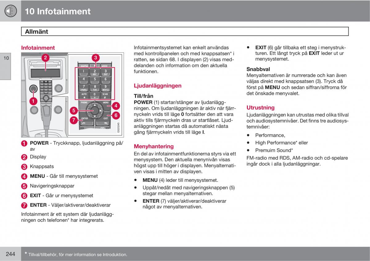 Volvo C30 instruktionsbok / page 246