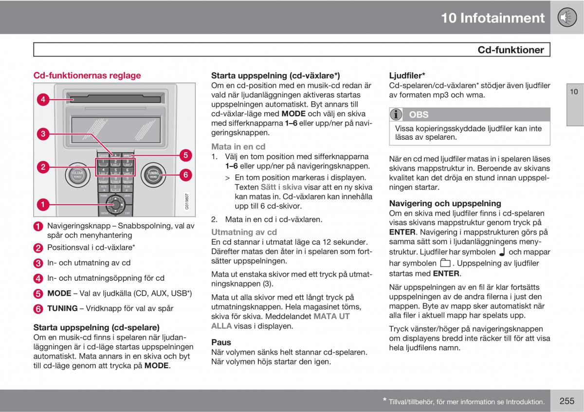 Volvo C30 instruktionsbok / page 257