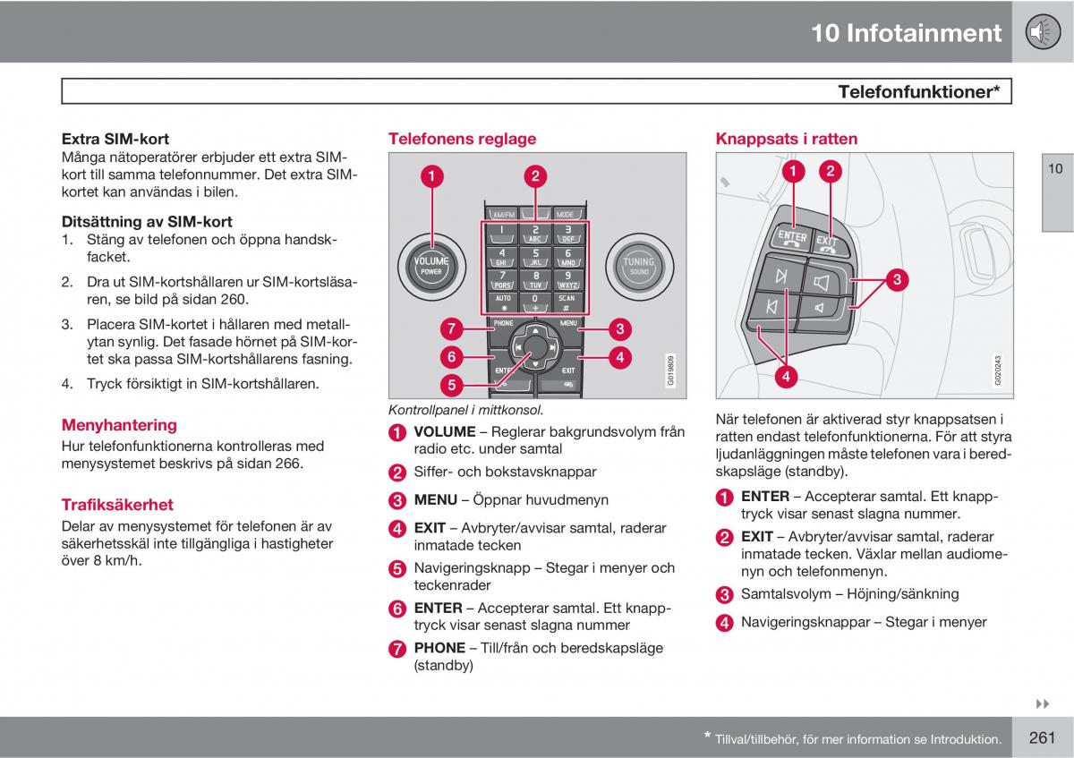 Volvo C30 instruktionsbok / page 263