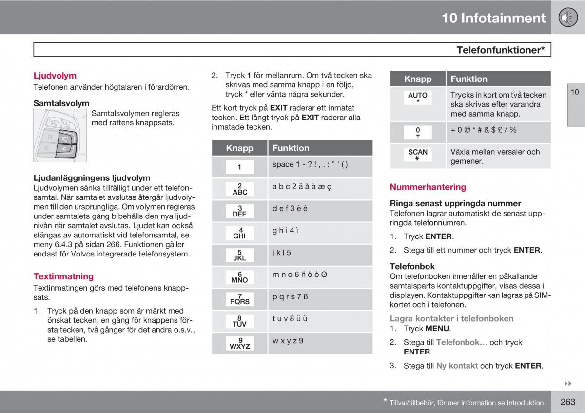 Volvo C30 instruktionsbok / page 265