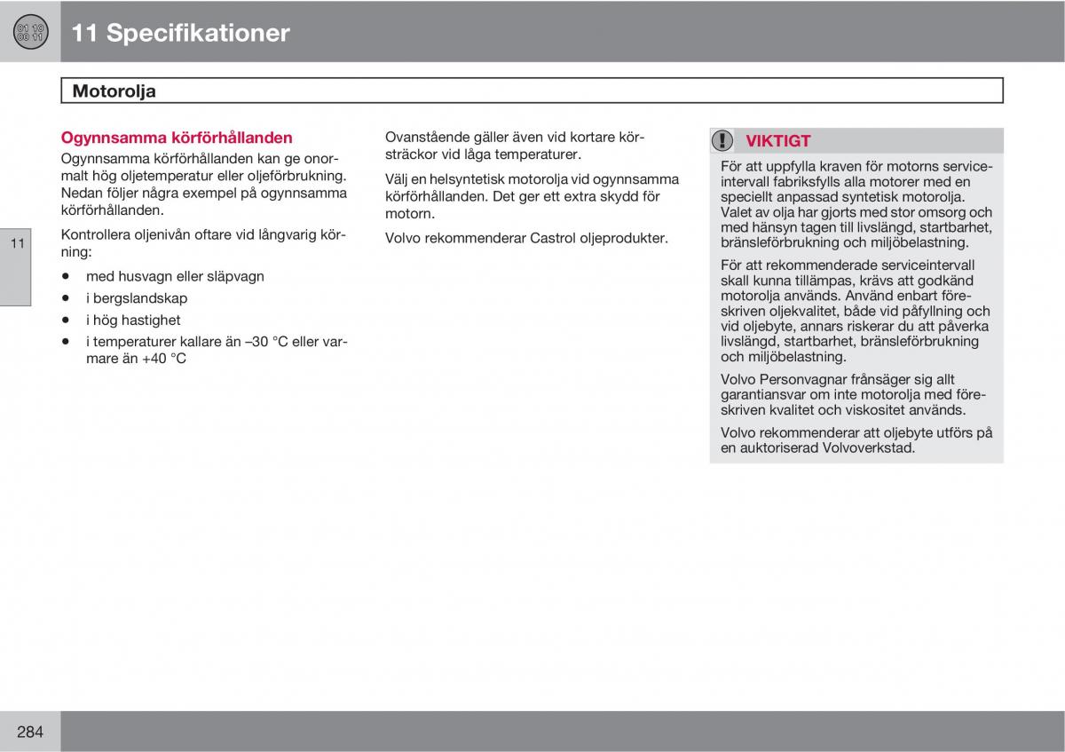 Volvo C30 instruktionsbok / page 286