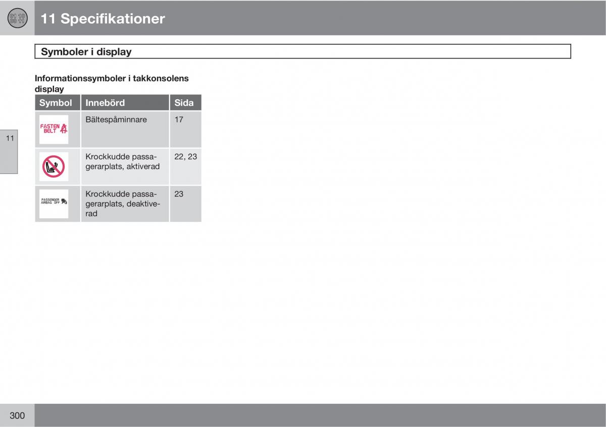 Volvo C30 instruktionsbok / page 302