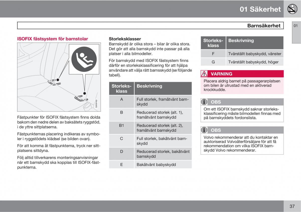 Volvo C30 instruktionsbok / page 39