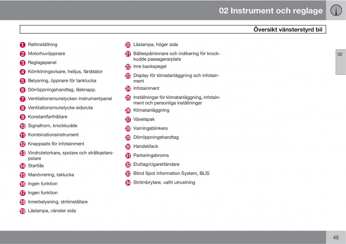 Volvo C30 instruktionsbok / page 47