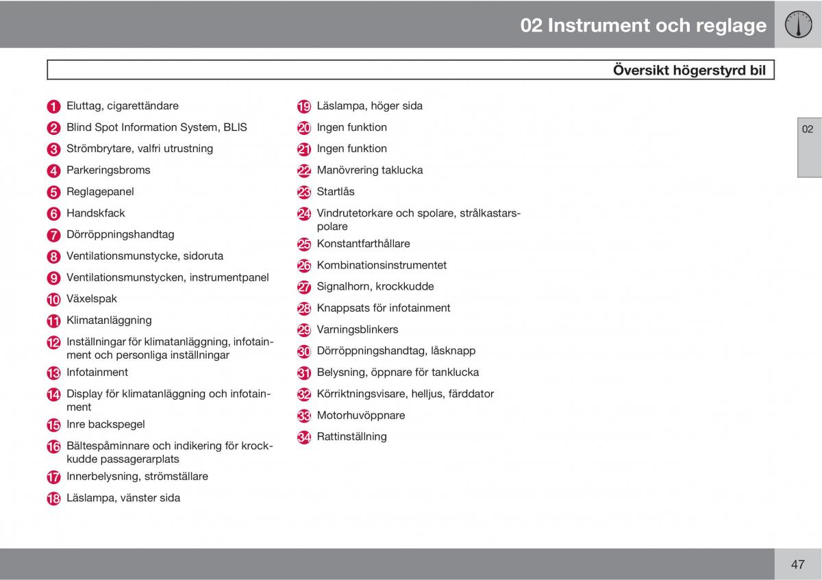 Volvo C30 instruktionsbok / page 49