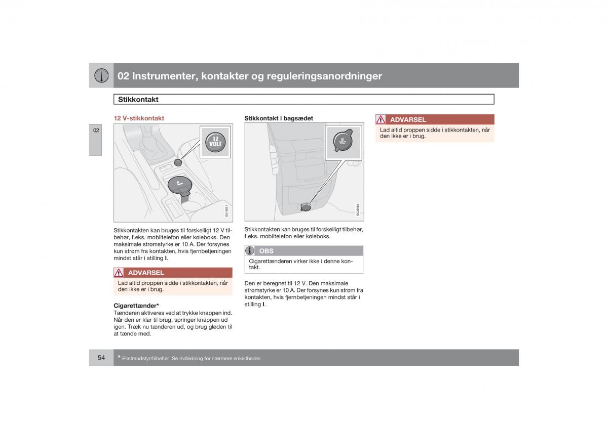 Volvo S40 II 2 Bilens instruktionsbog / page 55