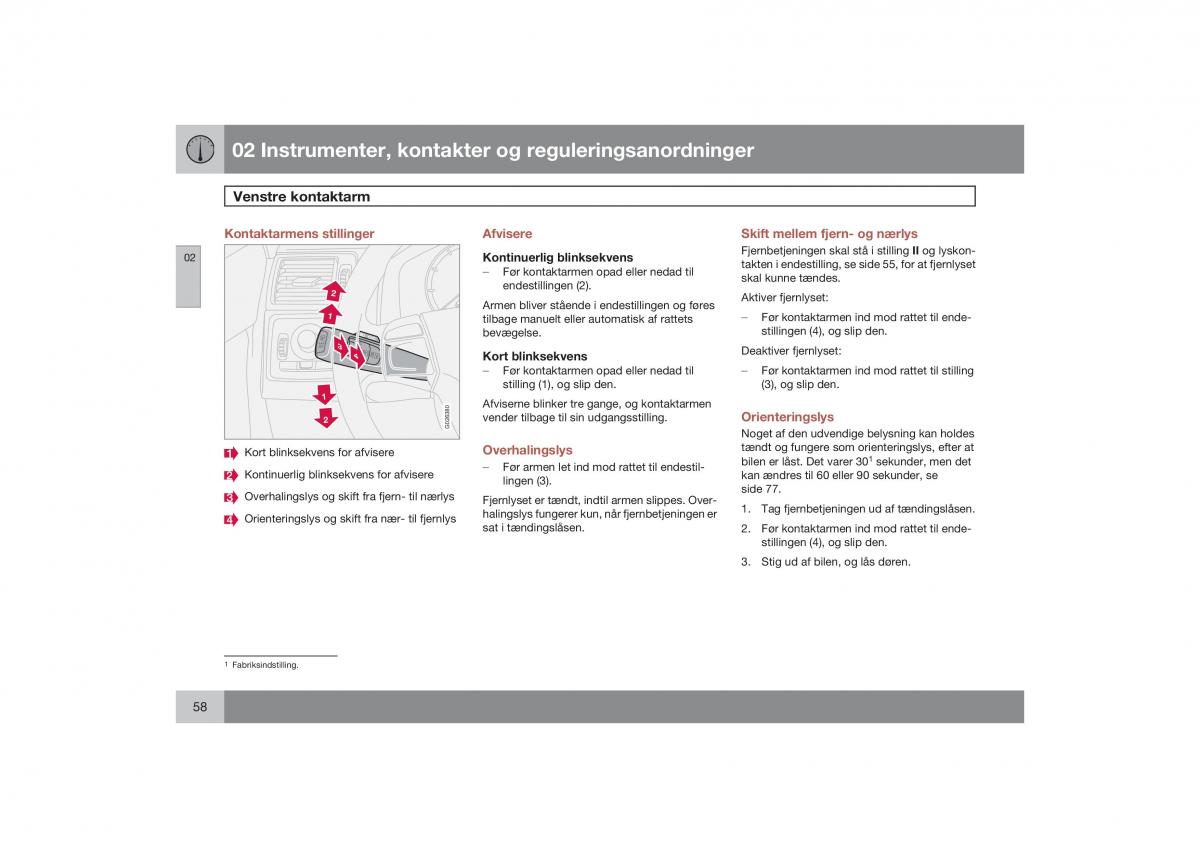 Volvo S40 II 2 Bilens instruktionsbog / page 59