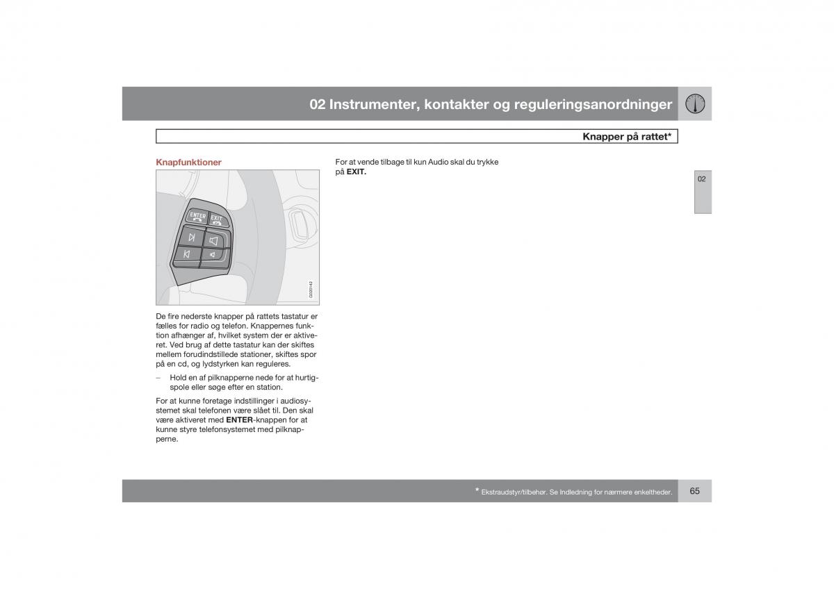 Volvo S40 II 2 Bilens instruktionsbog / page 66