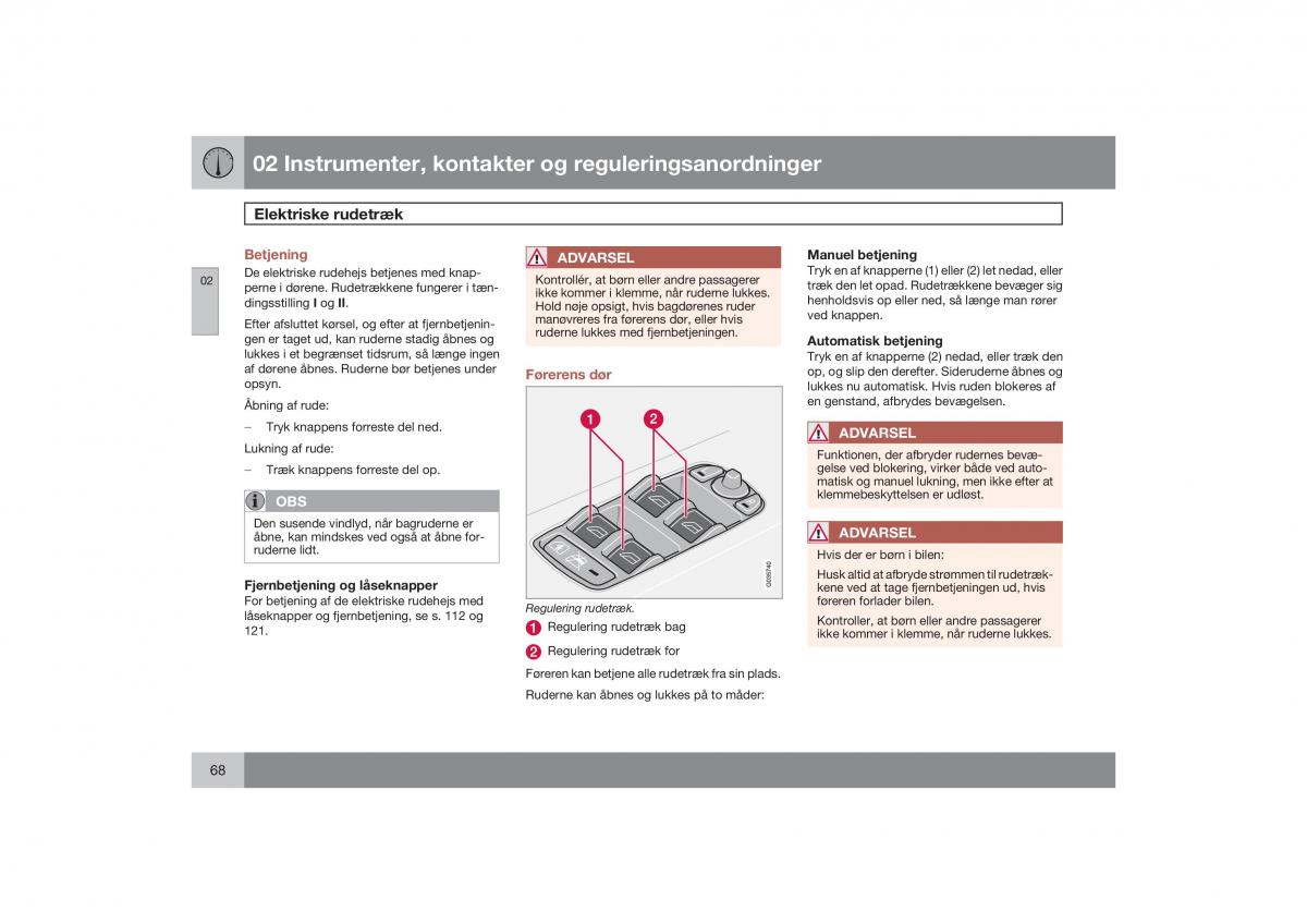 Volvo S40 II 2 Bilens instruktionsbog / page 69