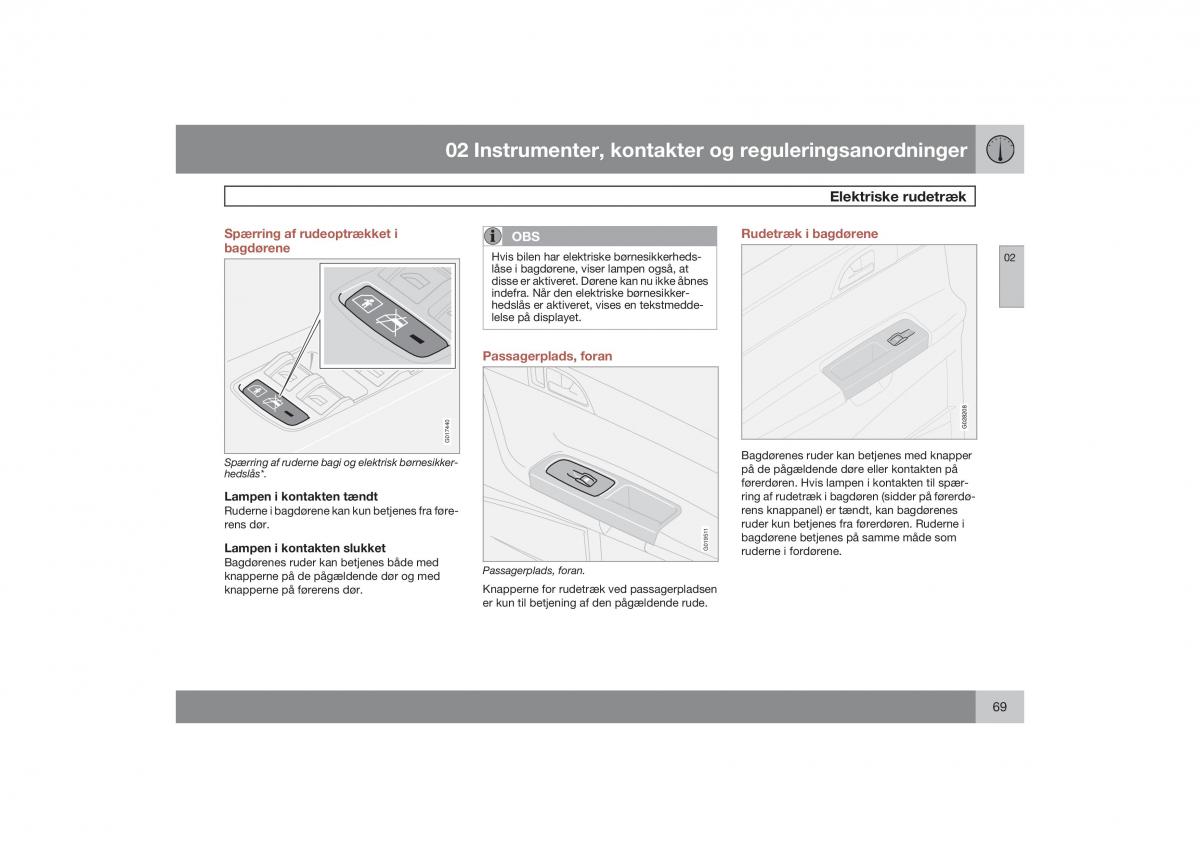 Volvo S40 II 2 Bilens instruktionsbog / page 70