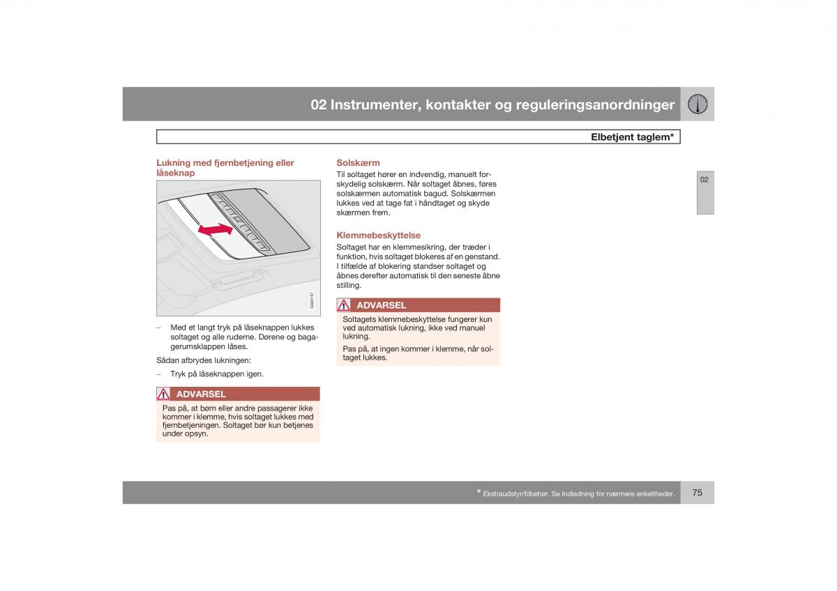 Volvo S40 II 2 Bilens instruktionsbog / page 76