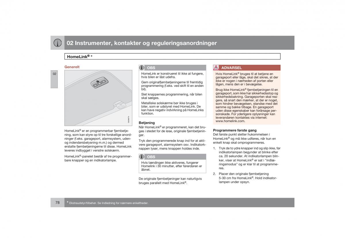 Volvo S40 II 2 Bilens instruktionsbog / page 79