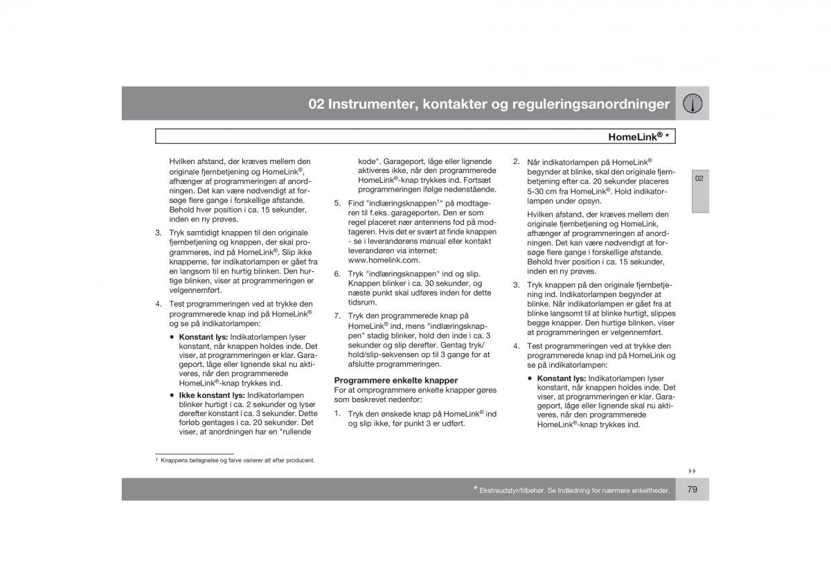 Volvo S40 II 2 Bilens instruktionsbog / page 80